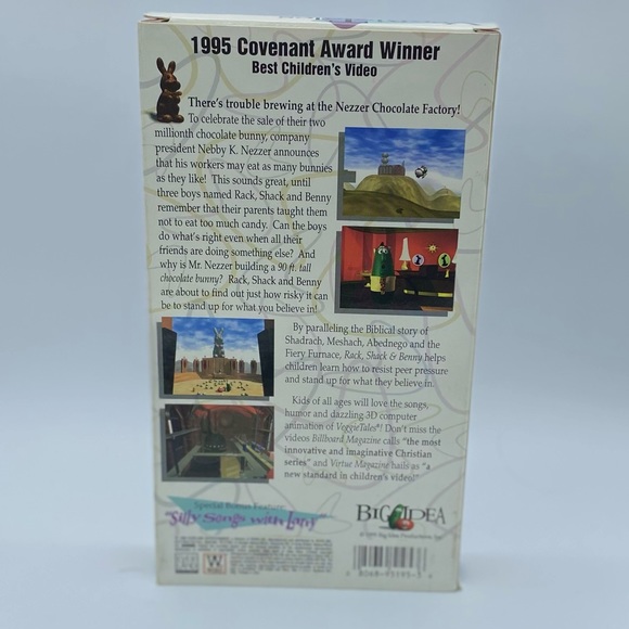 Big Ideas: VeggieTales: Rack, Shack & Benny VHS Tape 1995 - Picture 2 of 4
